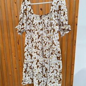 ByTimo Daisy Dobby Check Babydoll Dress L